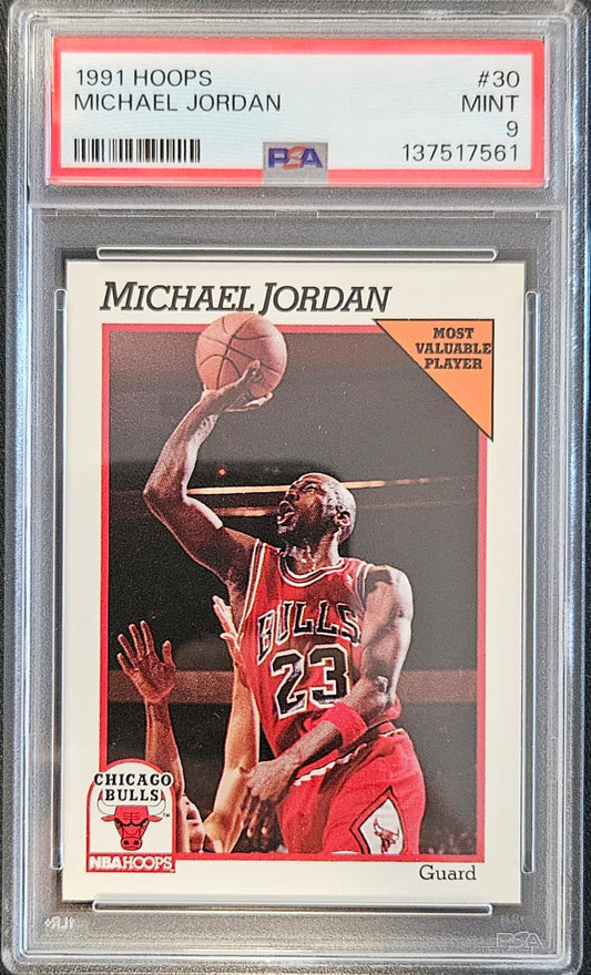 Michael Jordan - PSA 9 - 1991 Hoops - #30 (with Cardboard Guardian Bumper)