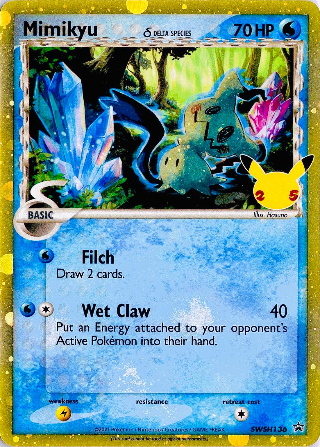 Mimikyu - SWSH136 - Black Star Promo - 25th Anniversay