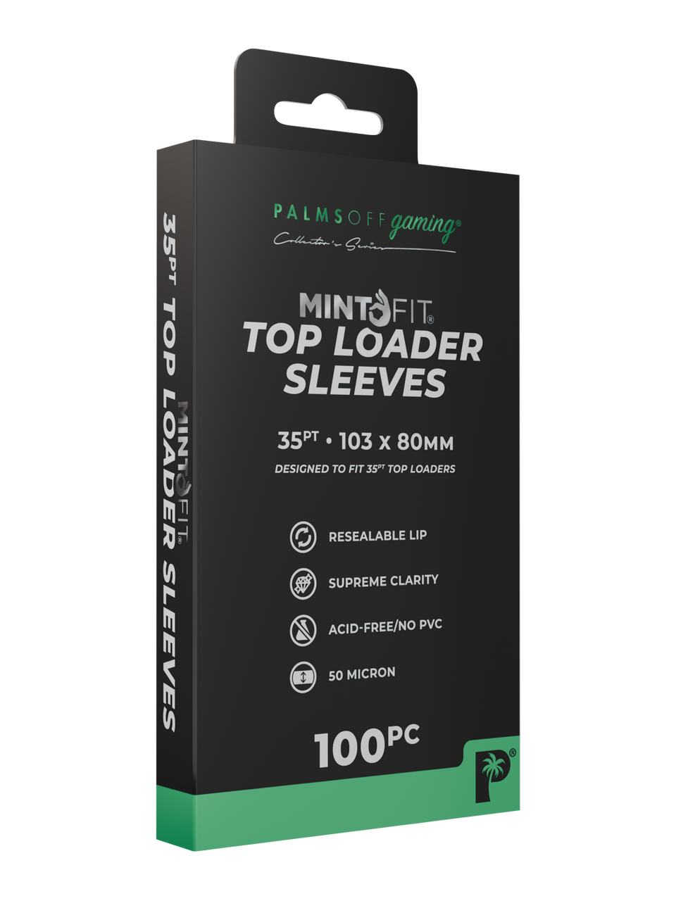 Palms Off MintFit Top Loader Sleeves - 35pt - 100pc