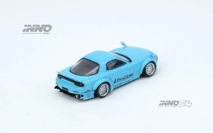 Inno64 1/64 Mazda RX-7 (FD3S) Pandem Rocket Bunny Wide Body Tiffany Blue New