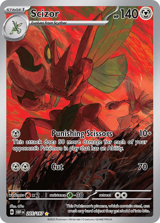 Scizor - 205/197 - Illustration Rare - Obsidian Flames