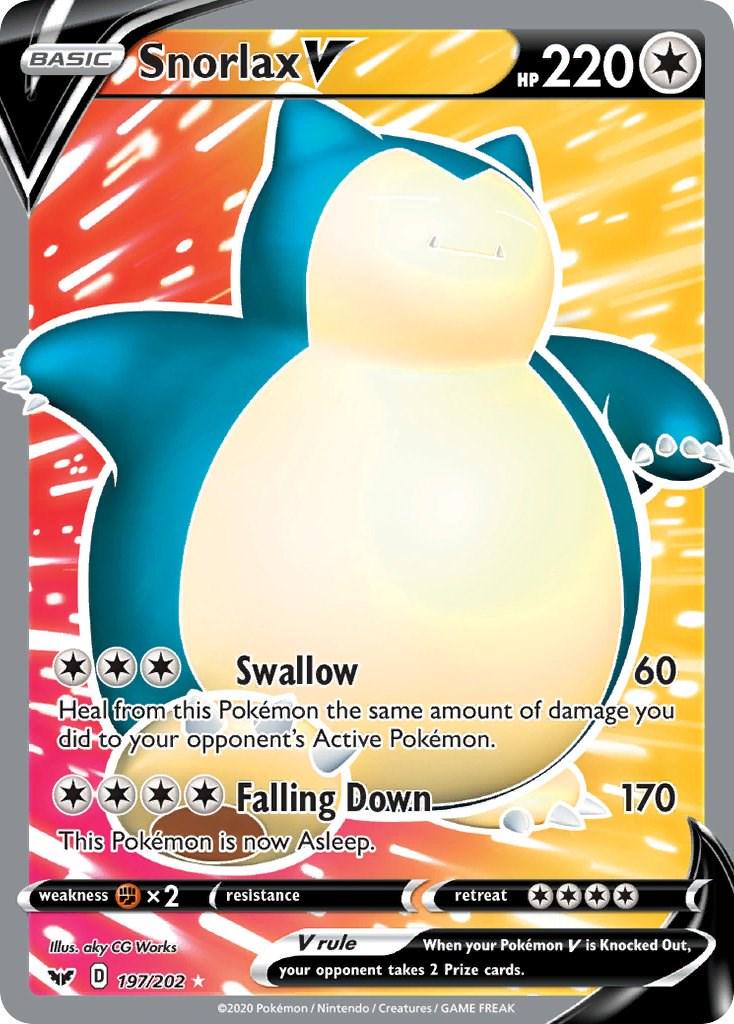 Snorlax V - 197/202 - Ultra Rare - Sword & Shield
