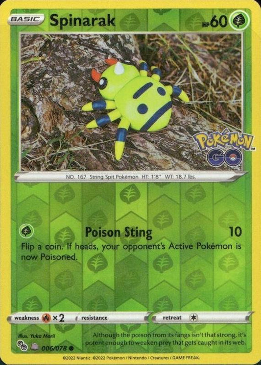 Spinarak (Ditto) - 006/078 - Reverse Holo - Pokemon Go