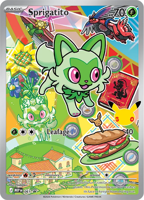 Sprigatito, Fuecoco, Quaxly - First Partners Illustration Series 3 Promos - Set of 3