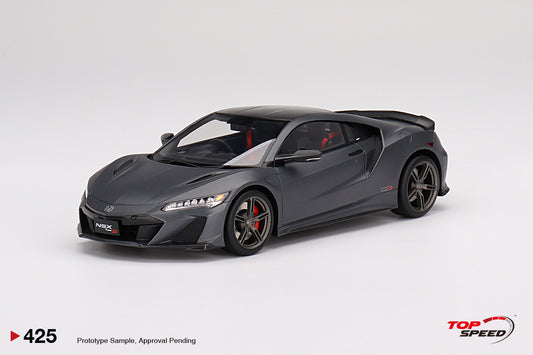 TOP SPEED 0425 - 1/18 HONDA NSX TYPE S 2022 GOTHAM GRAY MATTE