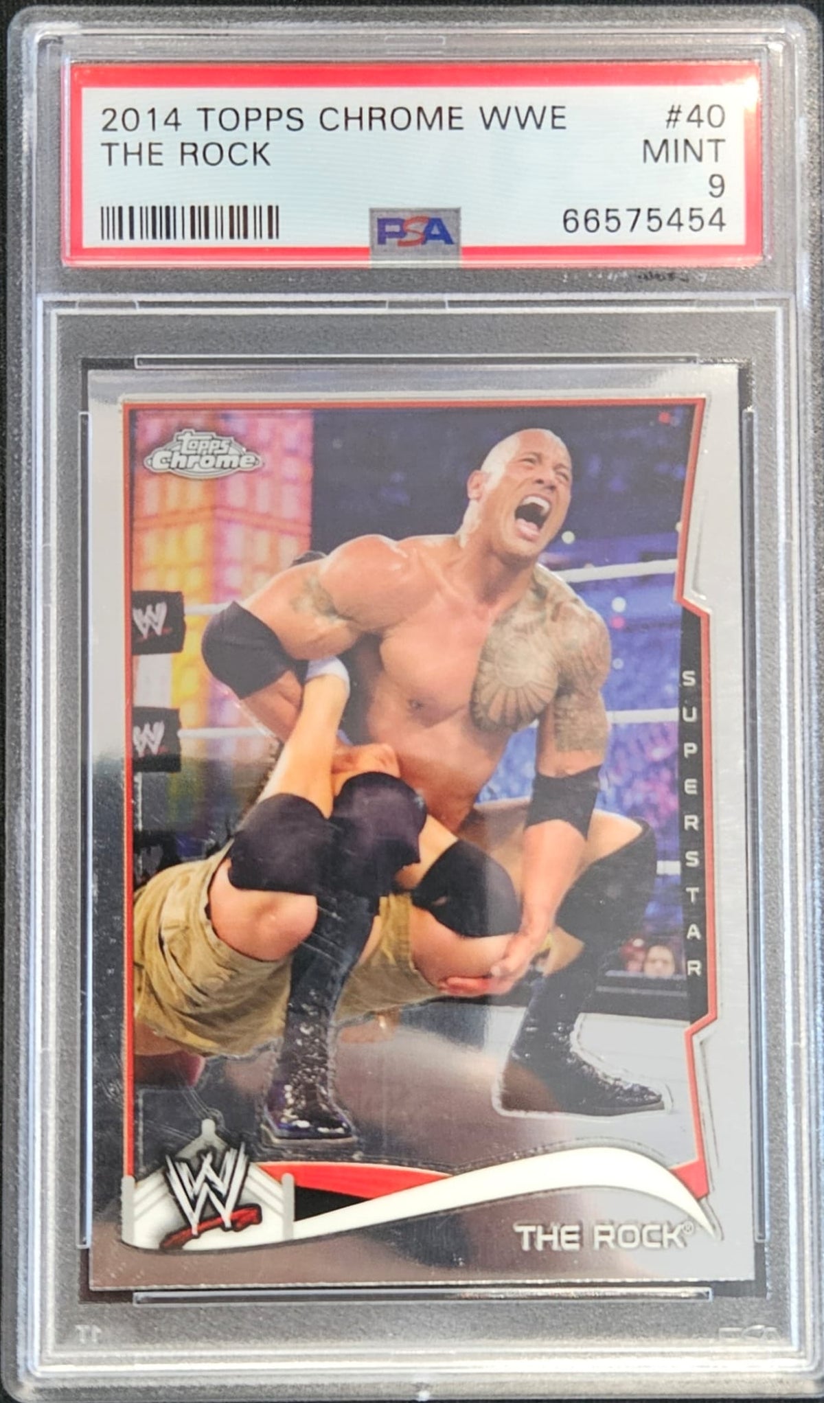 The Rock - PSA 9 - Topps Chrome WWE 2014 - #40
