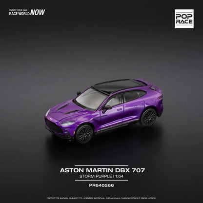 Pop Race 1/64 Aston Martin DBX 707 Storm Purple New