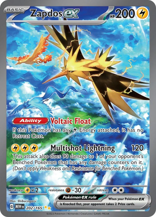 Zapdos ex - 202/165 - Special Illustration Rare - 151