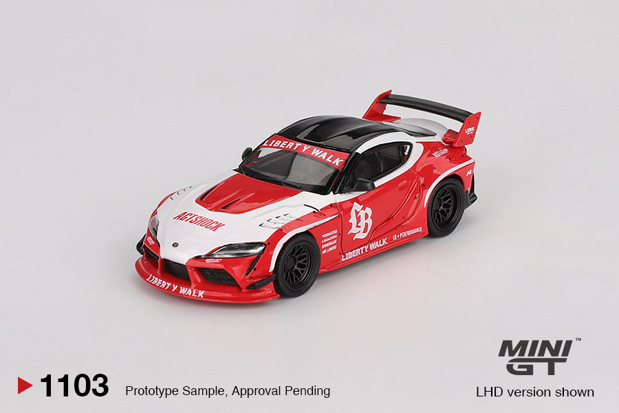 Mini GT 1/64 LB-WORKS Toyota GR Supra Red/White 1103 LHD