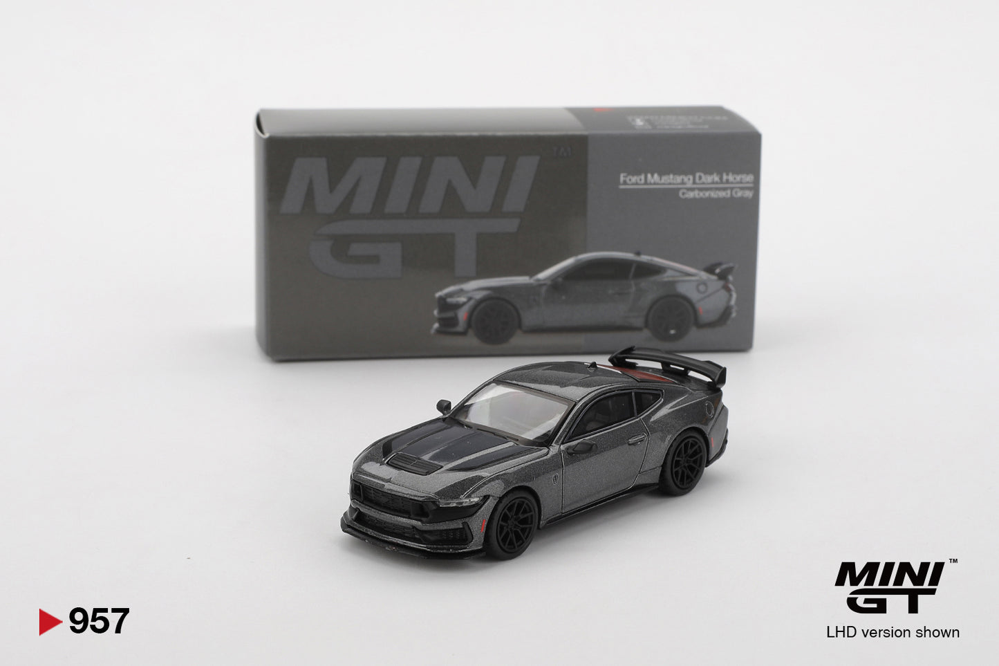 Mini GT MGT00957-R 1/64 Ford Mustang Dark Horse 2024 Carbonized Gray RHD New