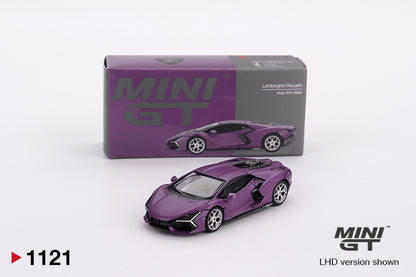 Mini GT 1/64 Lamborghini Revuelto Viola 30th Matte Diecast Model Car #1121 LHD