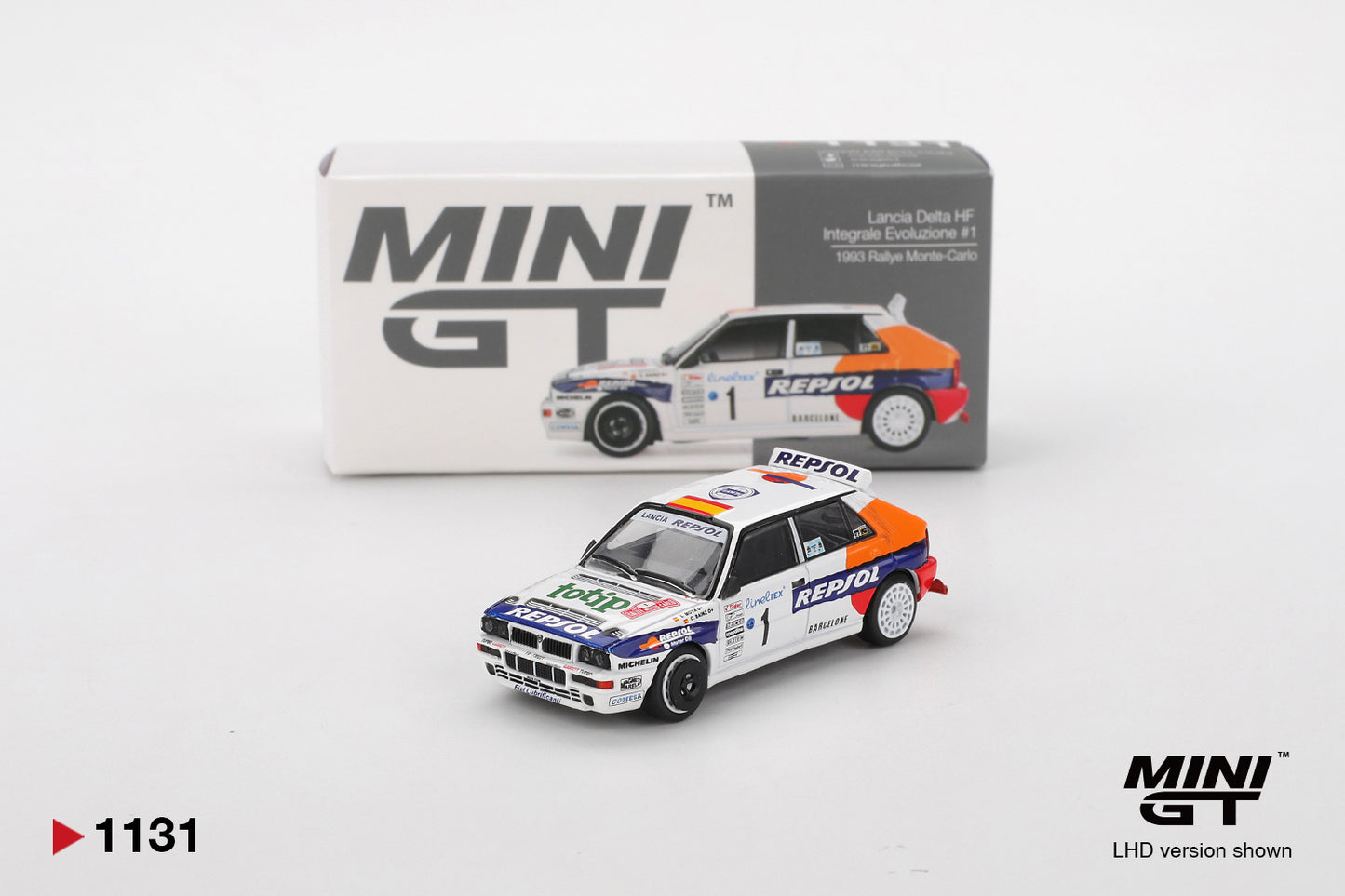 Mini GT Lancia Delta HF Integrale Evoluzione #1 1993 Rallye Monte-Carlo #1131 LHD