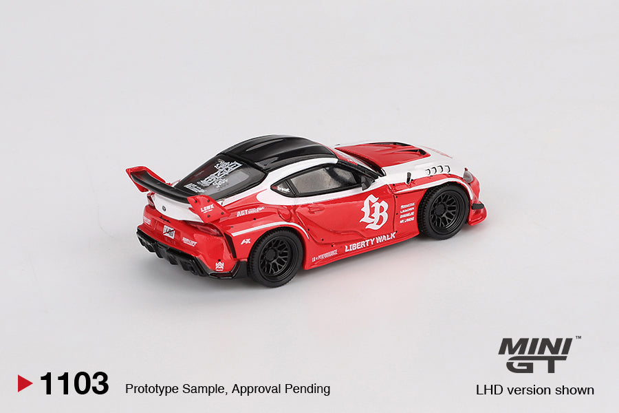 Mini GT 1/64 LB-WORKS Toyota GR Supra Red/White 1103 LHD