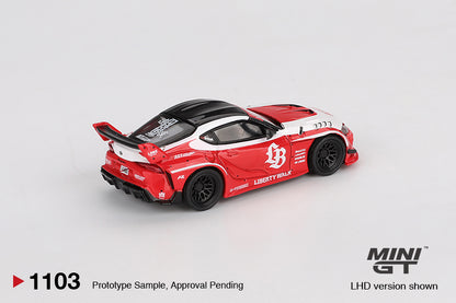 Mini GT 1/64 LB-WORKS Toyota GR Supra Red/White 1103 LHD