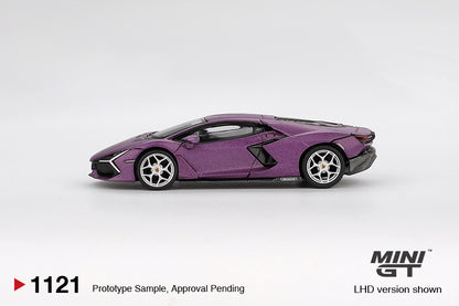 Mini GT 1/64 Lamborghini Revuelto Viola 30th Matte Diecast Model Car #1121 LHD