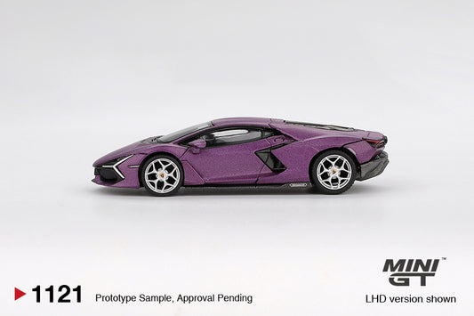 Mini GT 1/64 Lamborghini Revuelto Viola 30th Matte Diecast Model Car #1121 LHD