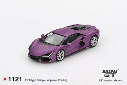 Mini GT 1/64 Lamborghini Revuelto Viola 30th Matte Diecast Model Car #1121 LHD