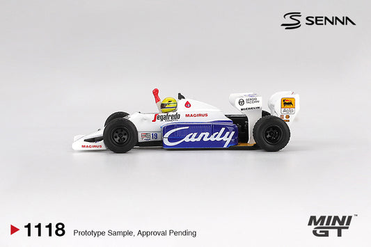 Mini GT Toleman TG184 #19 Ayrton Senna 1984 Monaco Grand Prix 2nd #1118 1/64
