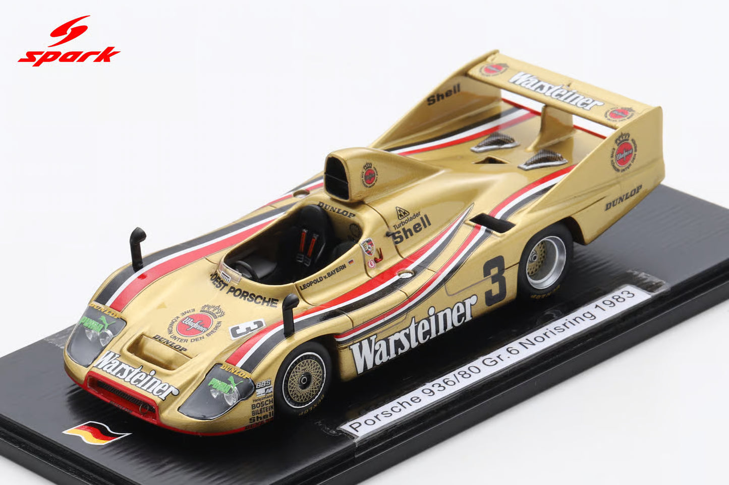Spark 1/43 Porsche 936/80 No.3 DRM Norisring 1983 Leopold von Bayern Limited 500 SG514