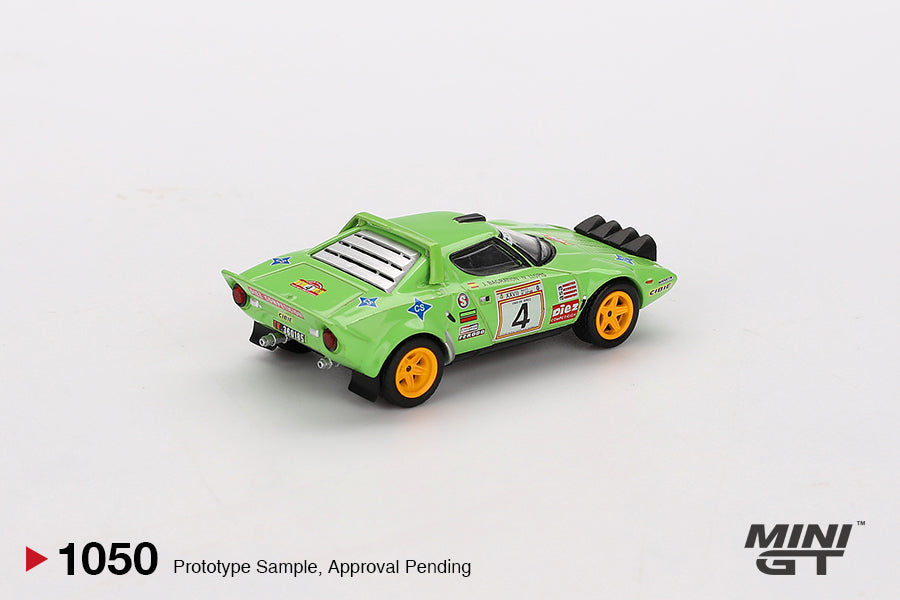 Mini GT No 1050 1/64 Lancia Stratos HF #4 1979 Spanish Rally Champion LHD New