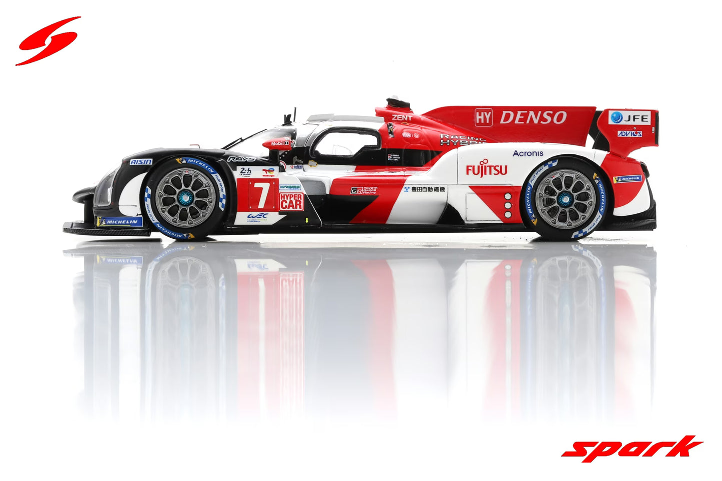 Spark 1/43 TOYOTA GR010 HYBRID No.7 TOYOTA GAZOO Racing 2nd 24H Le Mans 2022 M. Conway - K. Kobayashi - J. M. López S8611