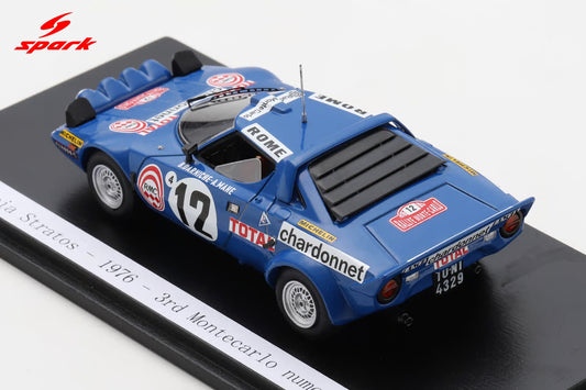 Spark Lancia Stratos HF No.12 3rd Rally Monte Carlo 1976 B. Darniche - A. Mahé S9084 - 1:43